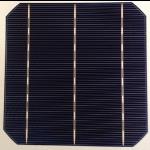 Cella solare monocristallina 6"x6" pollici (156X156 mm) di classe A ad 3 bande di connessione da 4500mW