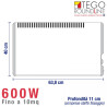 Radiateur électrique TEGO 600W - Basse consommation pour 10 m²