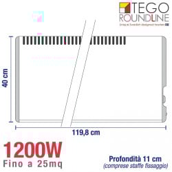 Radiador eléctrico TEGO 1200W - Eficiente para 25 m²