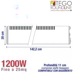 Radiatore elettrico TEGO 1200W - Ideale per 25 mq