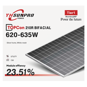 Panneau bifacial 630W TOPCon rectangulaire | MR WATT