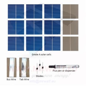 Kit Pannello Solare Fai da Te 36W &ndash; 36 Celle 3x3 | MR WATT