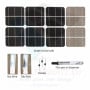 DIY Solar Panel Kit 160W – 72 Mono Cells 3x6 | MR WATT