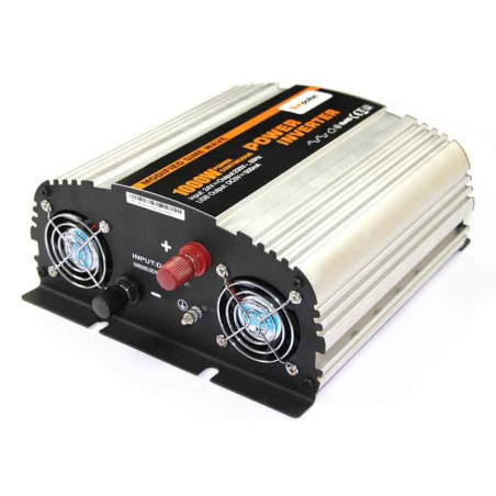 Onduleur 24V-230V 1000W avec USB pour installations photovoltaïques