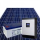 Kit fotovoltaico ad isola composto da 2 moduli fotovoltaici policristallini 1 inverter ibrido 2400W 24V e 2 batterie GEL 100Ah