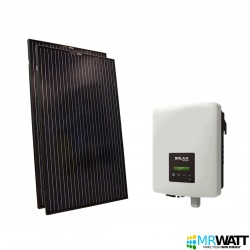 Kit fotovoltaico 800W Plug and Play normativa CEI 021 per autoconsumo da appartamento composto da due moduli FV e Inverter Solax