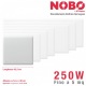 Radiatore elettrico norvegese NOBO 250 per ambienti fino a 5 mq (include termostato NCU-2Te)