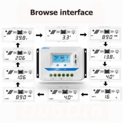 Regulador de Carga PWM 60A con Pantalla para Sistemas 12V-48V