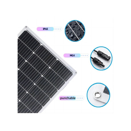 Pannello Solare Semi Flessibile 150 Wp 12V Monocristallino