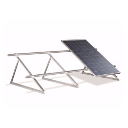 Support 45° pour 4 panneaux solaires sur toit plat
