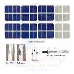 KIT 25W 36 células solares 2.5"x2.5" (62x62mm) Monocristalinas A-grade