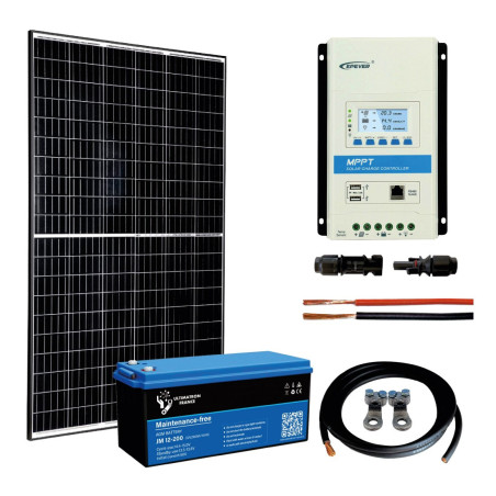 Kit fotovoltaico aislado 12V 400Wp alta calidad EUREKA L