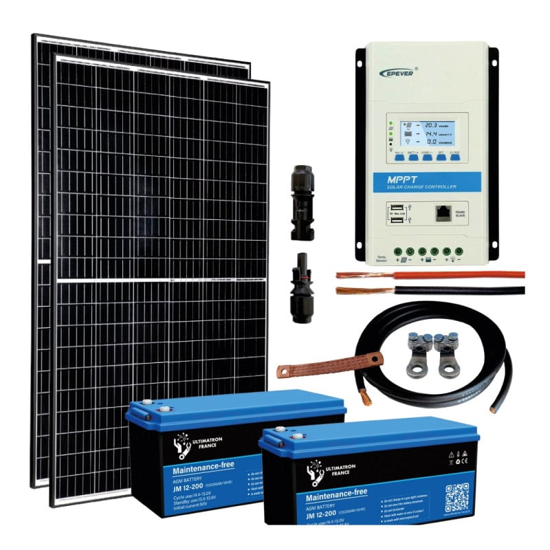 Kit fotovoltaico ad isola 24V 800Wp alta qualità EUREKA XL Kit fotovoltaico ad isola 24V 800Wp alta qualità EUREKA XL