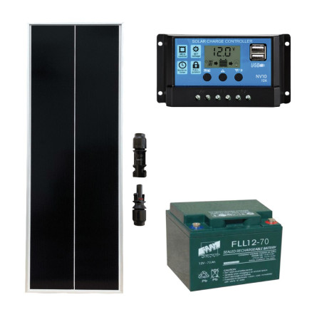 Photovoltaik-Insel-Kit 100Wp 12V für abgelegene Orte STARTER+100