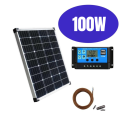 Kit solare 100W per elettrificatore recinzioni