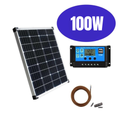 Kit solaire 100W pour électrificateur de clôtures