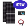 Kit solaire 670W 24V pour chalets et maisons à la campagne