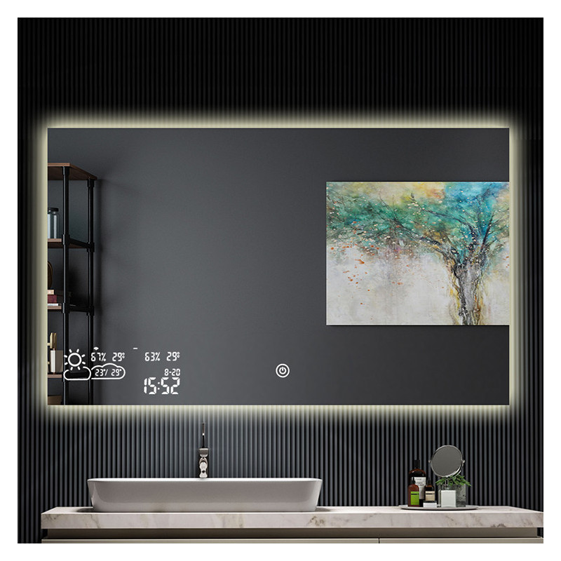 Specchio Smart BVF ADELING 60x60cm 200W con LED e Riscaldamento