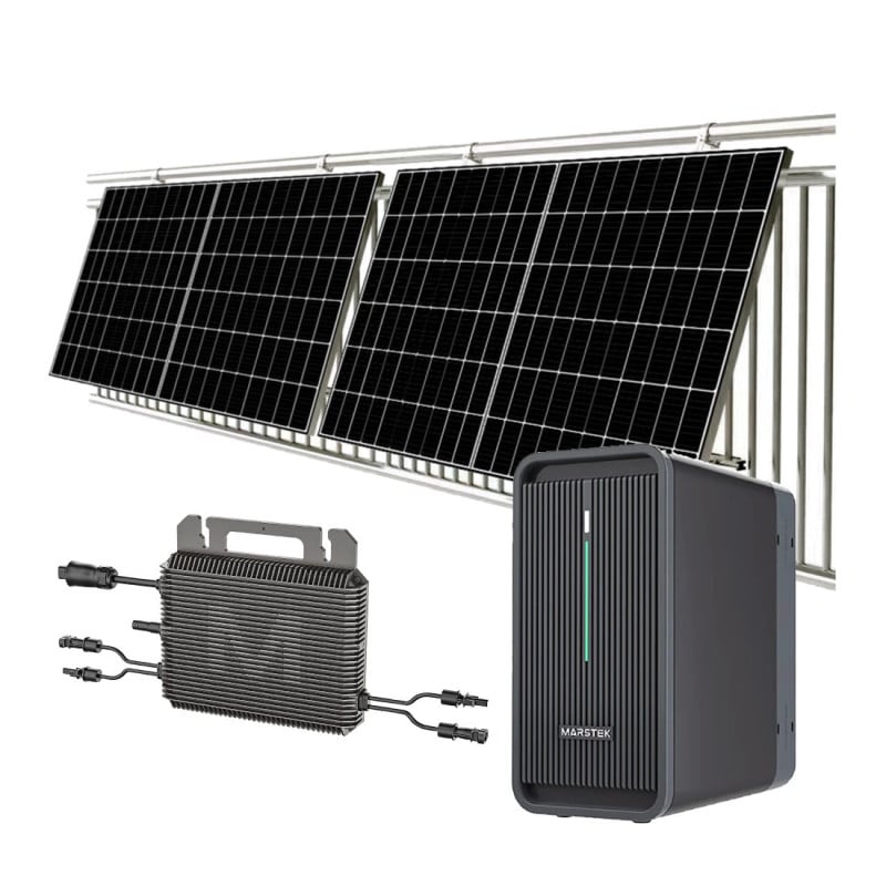 Kit fotovoltaico balcone 800W con accumulo 2,2kWh - Energia domestica Kit fotovoltaico balcone 800W con accumulo 2,2kWh - Energia domestica