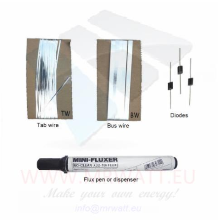 Kit de cinta para soldar celdas solares 24m ribbon  - MR WATT