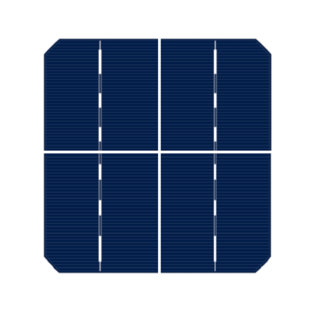 Monocrystalline solar cell 2.5”x2.5” or 62x62mm of 1BB