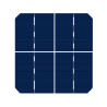 Monocrystalline solar cell 2.5”x2.5” or 62x62mm of 1BB