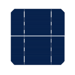 Monocrystalline solar cell 2.5”x5” or 62x125mm with 2BB