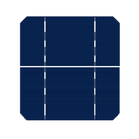 Monocrystalline solar cell 2.5”x5” or 62x125mm with 2BB