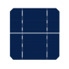 Monocrystalline solar cell 2.5”x5” or 62x125mm with 2BB