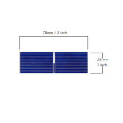 1"x3" or 26x78mm Polycrystalline Solar Cell with 1BB
