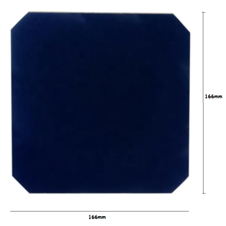 Monokristallines Sunpower Gen 6 Solarzelle 6”x6” oder 166x166mm Rückseitenkontakt