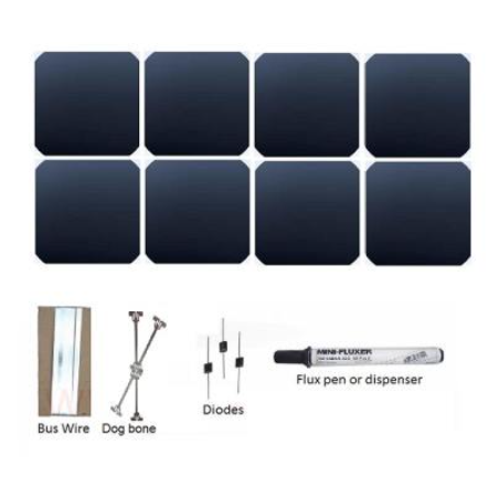 Fotovoltaik-Kit 75Wp mit 20 flexiblen SunPower-Solarzellen von Mr Watt