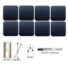 Kit Fotovoltaico 150Wp con 40 Celle Solari SunPower Flessibili Mr watt