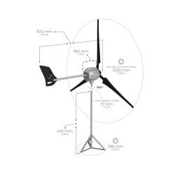 Horizontal Wind Turbine Magnum 10 kW - Clean Energy