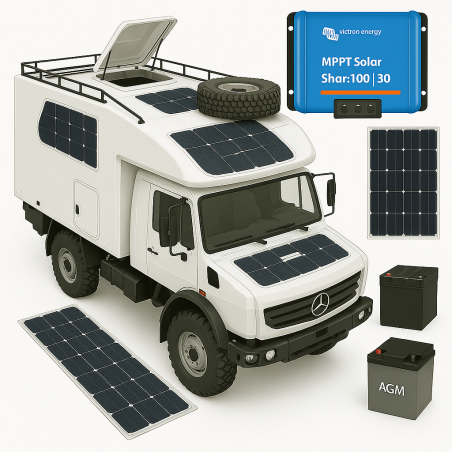 Maßgeschneidertes Photovoltaik-Kit für Wohnmobile und Vans | mrwatt.eu