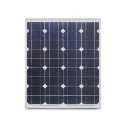 Panneau solaire 50W 12V monocristallin fabriqué en Italie.