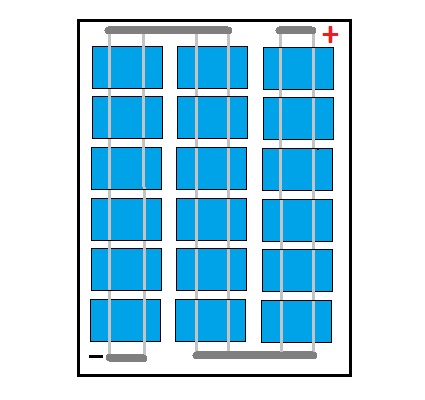 Solar cell connection string